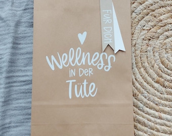 Wellness in der Tüte, Geschenk beste Freundin, Zeit schenken, Zeit statt Zeug, Wellnessgutschein schenken, Wellness zu Hause Geschenk