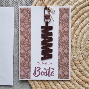 Wenskaart met sleutelhanger voor de verjaardag van je moeder, lief verjaardagscadeautje voor een kleinigheidje voor mama, voor het beste cadeau voor mama