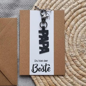Carte de voeux avec porte-clés pour l'anniversaire de votre papa, petit cadeau d'anniversaire papa, pour le meilleur papa cadeau cool