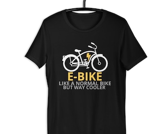 E-bike, bicicleta elétrica, camisa de bicicleta elétrica, camisa de e-bike, presente de camiseta de e-bike, camisa de bicicleta elétrica unissex