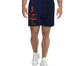 NYC Skyline Men's Athletic Long Shorts Versatile Above The Knee Athletic Shorts