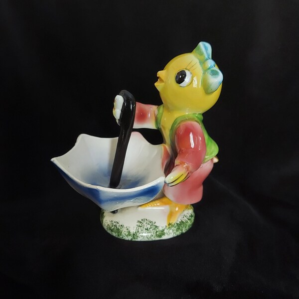 1950's Yellow Bird w/ Umbrella - Anthropomorphic - Made in Japan