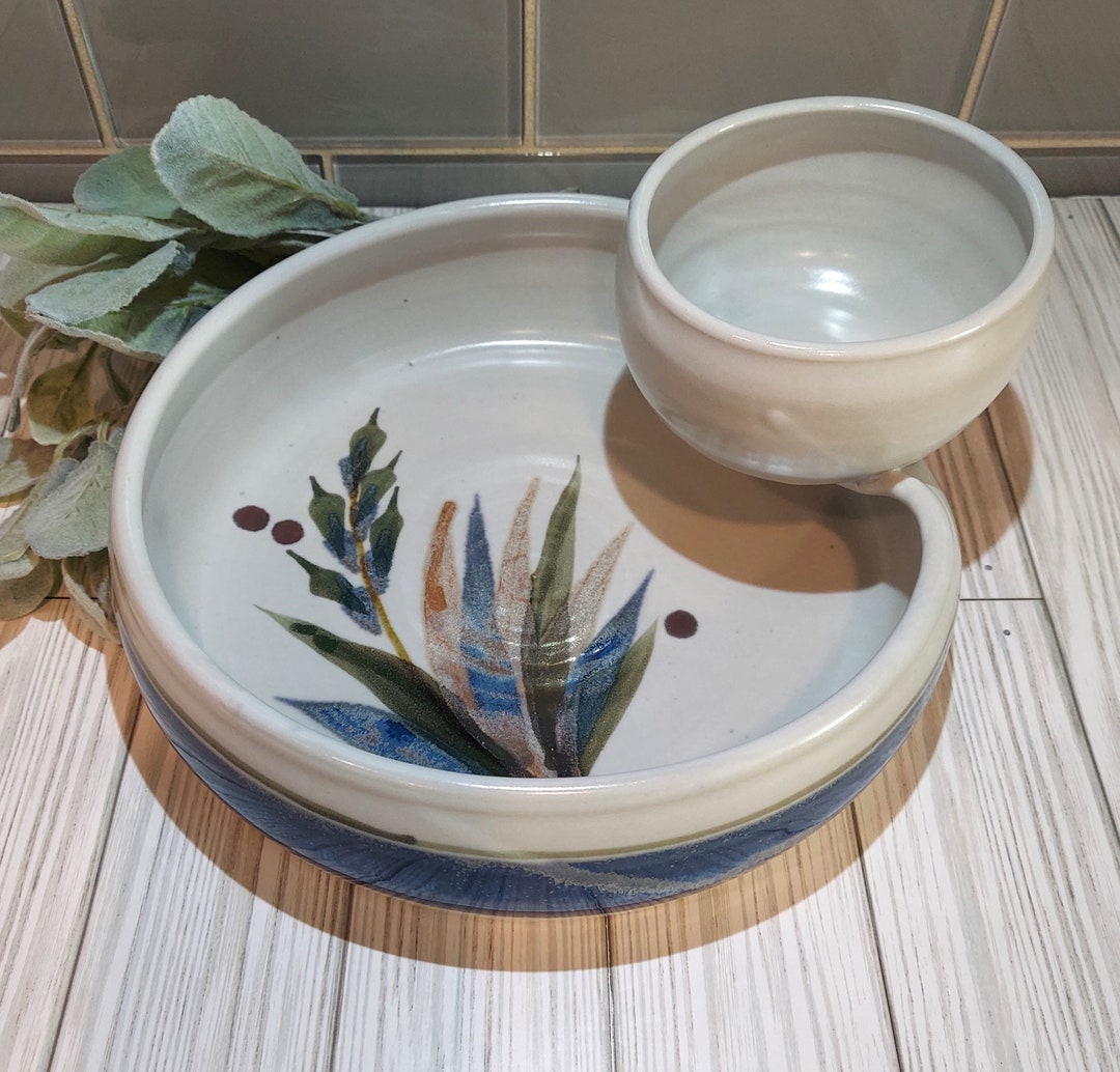 VTG Clarksville Pottery Chip/dip Bowl Studio Pottery With Etsy