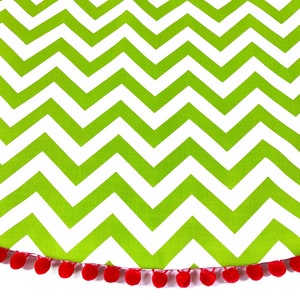 New Green Chevron Christmas Tree Skirt