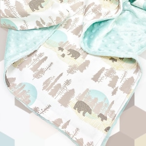 New Blue Moon Minky Baby Blanket