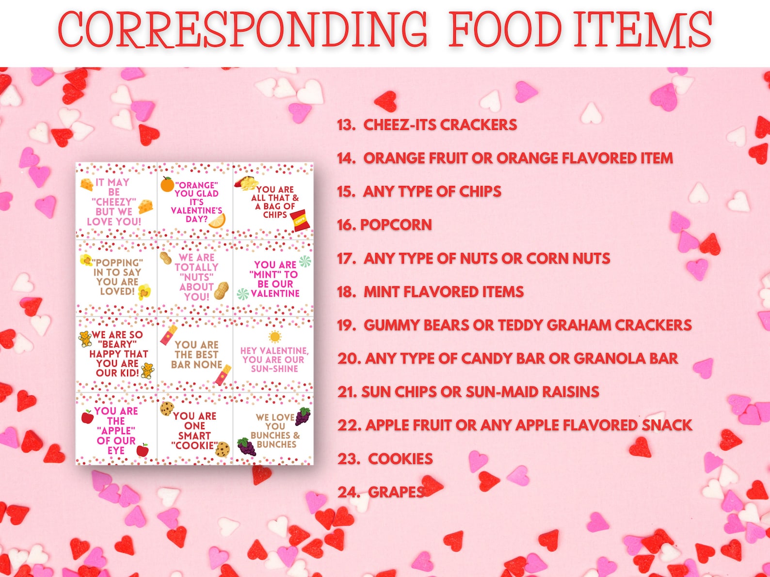 Kids' Valentine's Snack & Lunch Tags - Printable Food Love Notes for ...