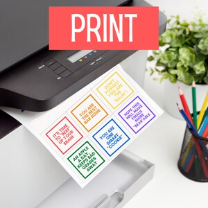 Final Exams Snack Tags - Printable Food Notes for Student Finals Test ...