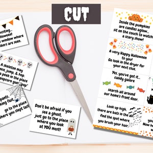 Halloween Scavenger Hunt Printable Clues - Indoor Treasure Hunt Hints ...
