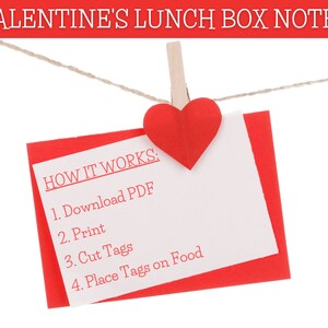 Kids' Valentine's Snack & Lunch Tags - Printable Food Love Notes for ...