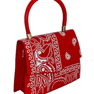 Women&#39;s Bandana Bags / Paisley Purse / Shoulder Bag / Crossbody Bag / Top Handle Purse / Bandana Purse / Paisley Bag / Purse 8 Color Options