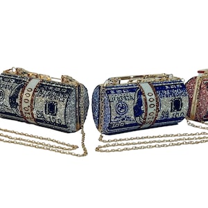 Monedero de cristal / Bolso con asa superior / Bolso bandolera / Bolso de hombro / Monedero de cristal / Bolso brillante / Monedero brillante / Bolso brillante / 4 opciones de color