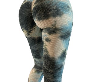 Scrunch Butt Leggings / Tie Dye Leggings / Yoga Leggings / Workout Leggings / Booty Lifting Leggings / Casual Leggings / 7 Color Options