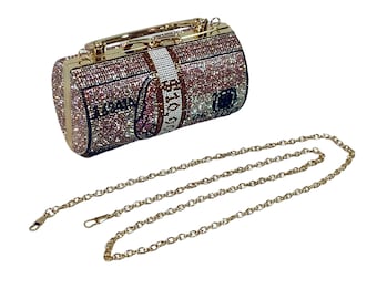 Crystal Money Bag Top Handle Bag Crossbody Shoulder Bag
