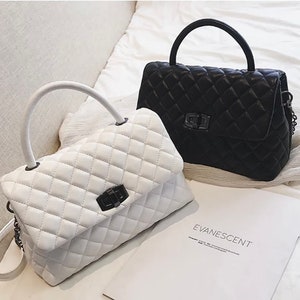 Bolso acolchado para mujer / Bolso de hombro / Bolso con asa superior / Bolso de mano para mujer / Bolso con cadena / Bolso de mano para dama / Monedero acolchado / 4 opciones de color