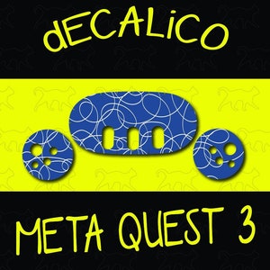 MetaQuest 3 Aufkleber - Blue Swirls