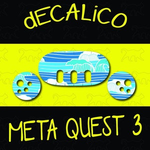 MetaQuest 3 Aufkleber - Blue Waves
