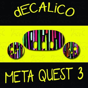 MetaQuest 3 Aufkleber - Farbige Linien