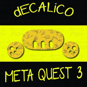 MetaQuest 3 Aufkleber - Gelbe Kratzer