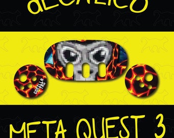 Meta Quest 3 Decal - Gorilla Tag Eyes LAVA MONKEY