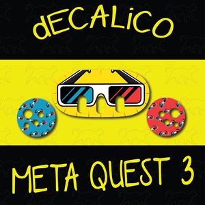 Meta Quest 3 Decal - Occhiali 3D retrò
