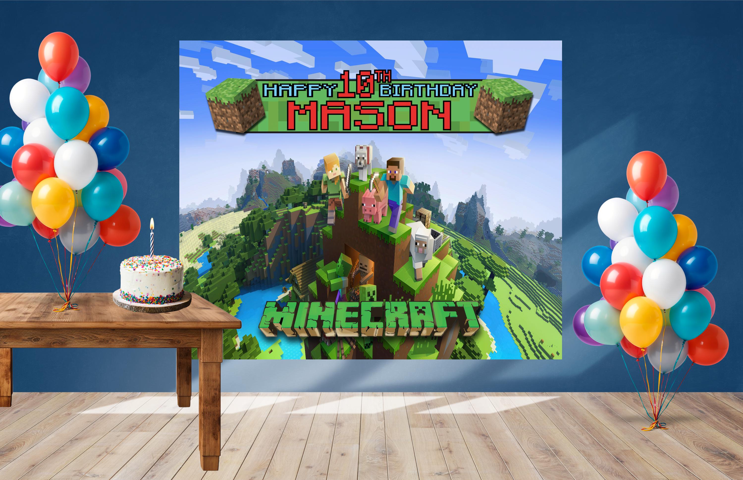 Minecraft Birthday Party Banner [digital Download] - Etsy Australia