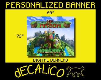 Minecraft Birthday Party Banner [Digital Download]