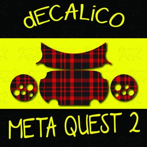 Meta Quest 2 Decal - Red and Black Plaid