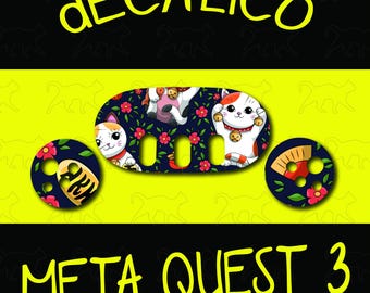 Meta Quest 3 Decal - Cat Pattern