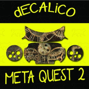 MetaQuest 2 Aufkleber - Steampunk Zahnräder