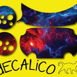 Meta Quest 2 Decal - Red and Blue Space Nebula