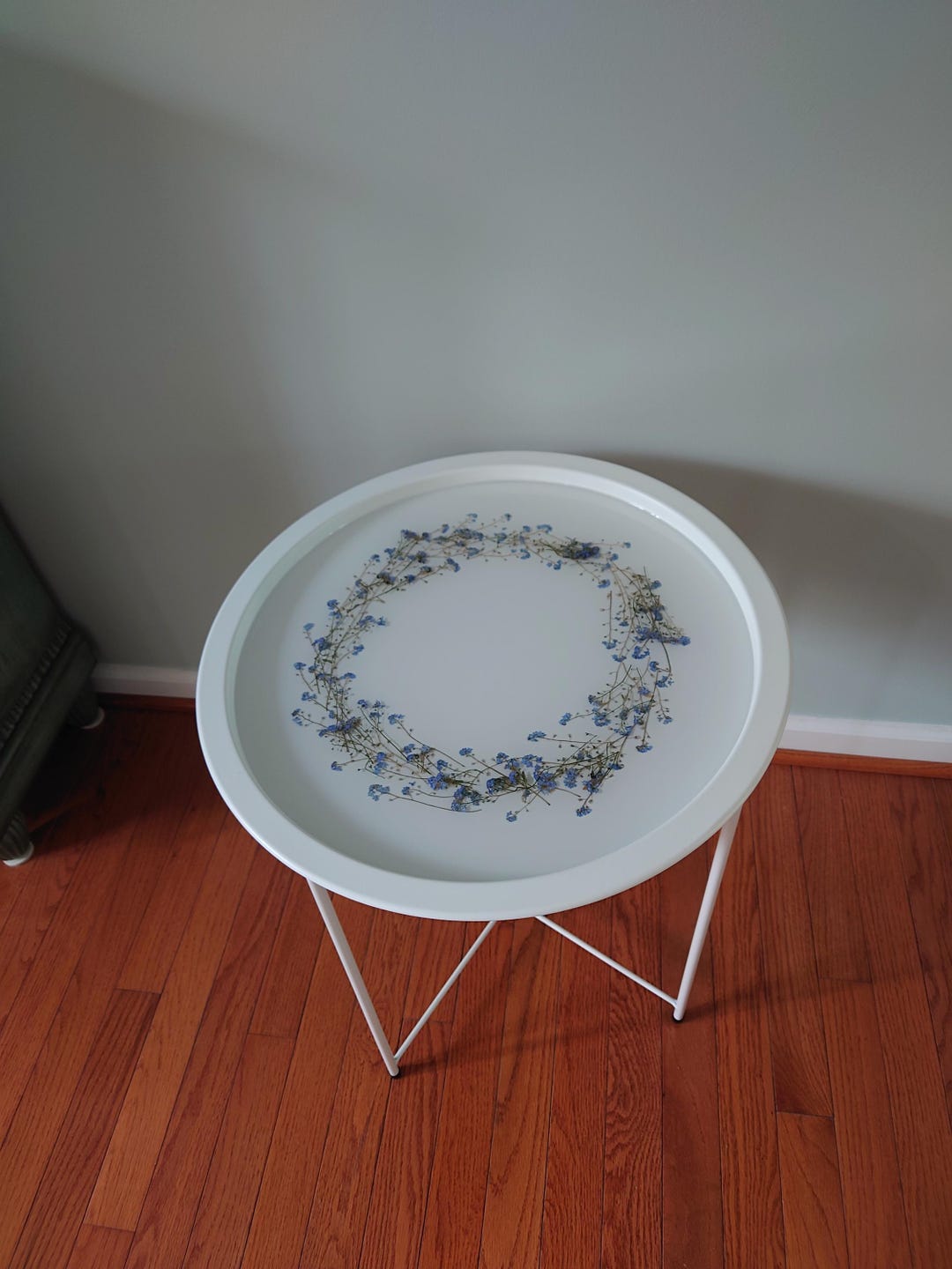 Forget Me Not Resin Botanical Side Table Coffee Table - Etsy