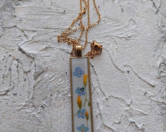 Forget Me Not Pendant Necklace
