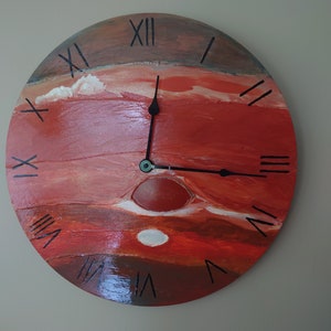 Jupiter Wall Clock Boho Decor Glowing Planet Hand-Painted Housewarming Gift