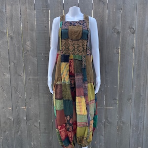 Patchwork Hippie Overalls, Colorful Hippie Fashion, Festival Overalls, Outdoor Concerts, Burning Man, Outside Lands, Music Festivals, Boho
