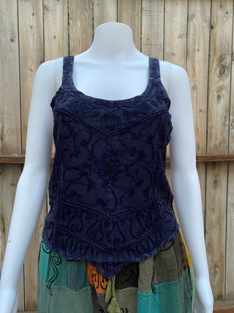 Womans Summer Tank Top Embroidery Detailing With Simple - Etsy