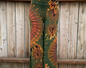 Woman’s Wide Legged Tie Dye Pants, Chic Hippie Pants with Waist Detailing, Bohemian, Comfortable, Colorful and Fun, Summer, Yoga, Namaste