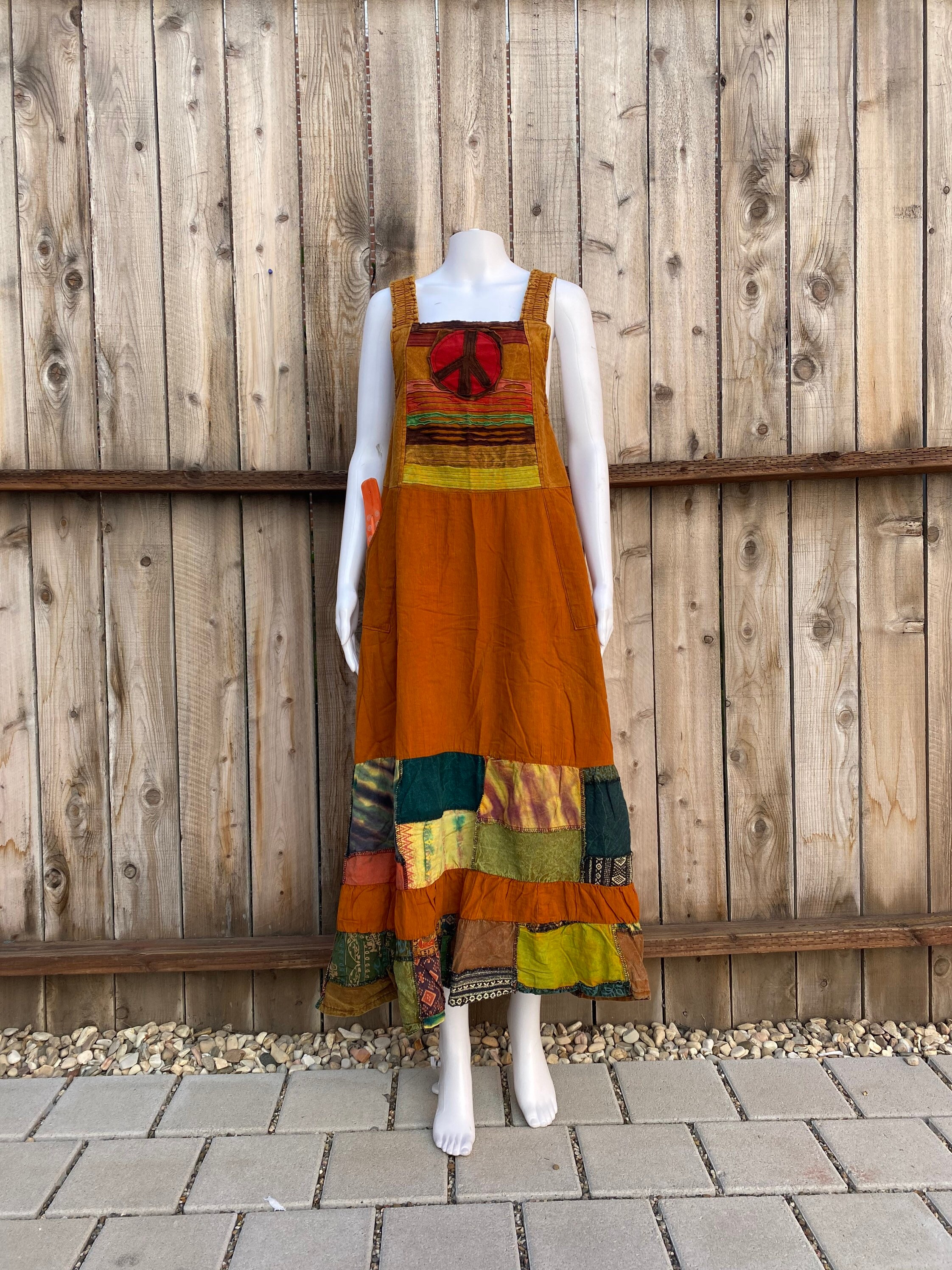 Soviético traición Gimnasio Vestido de verano hippie con el signo de la paz moda hippie - Etsy México