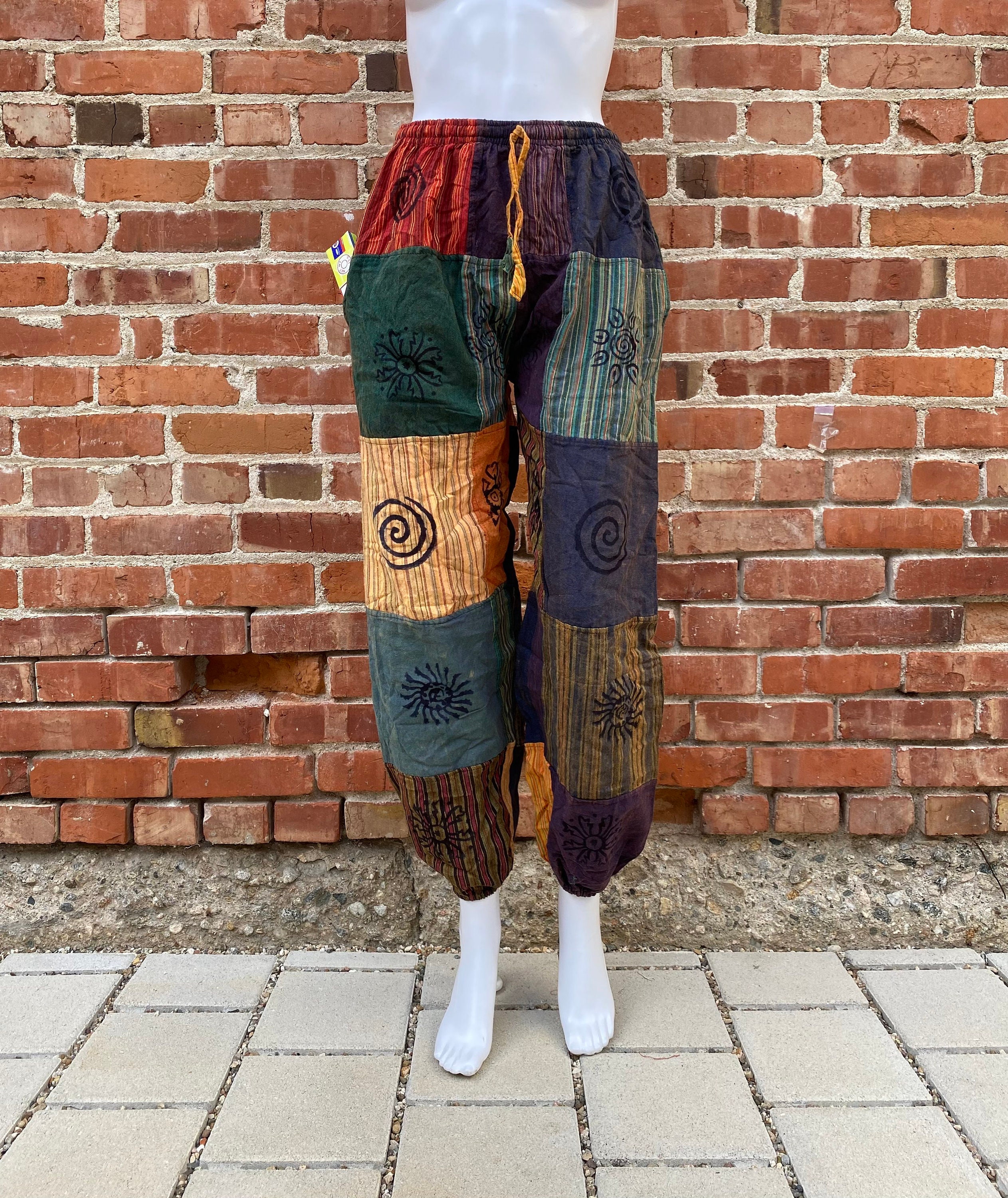 Buy Hippie Patchwork Pants Organic Cotton Harem Trousers Summer Online in  India  Etsy