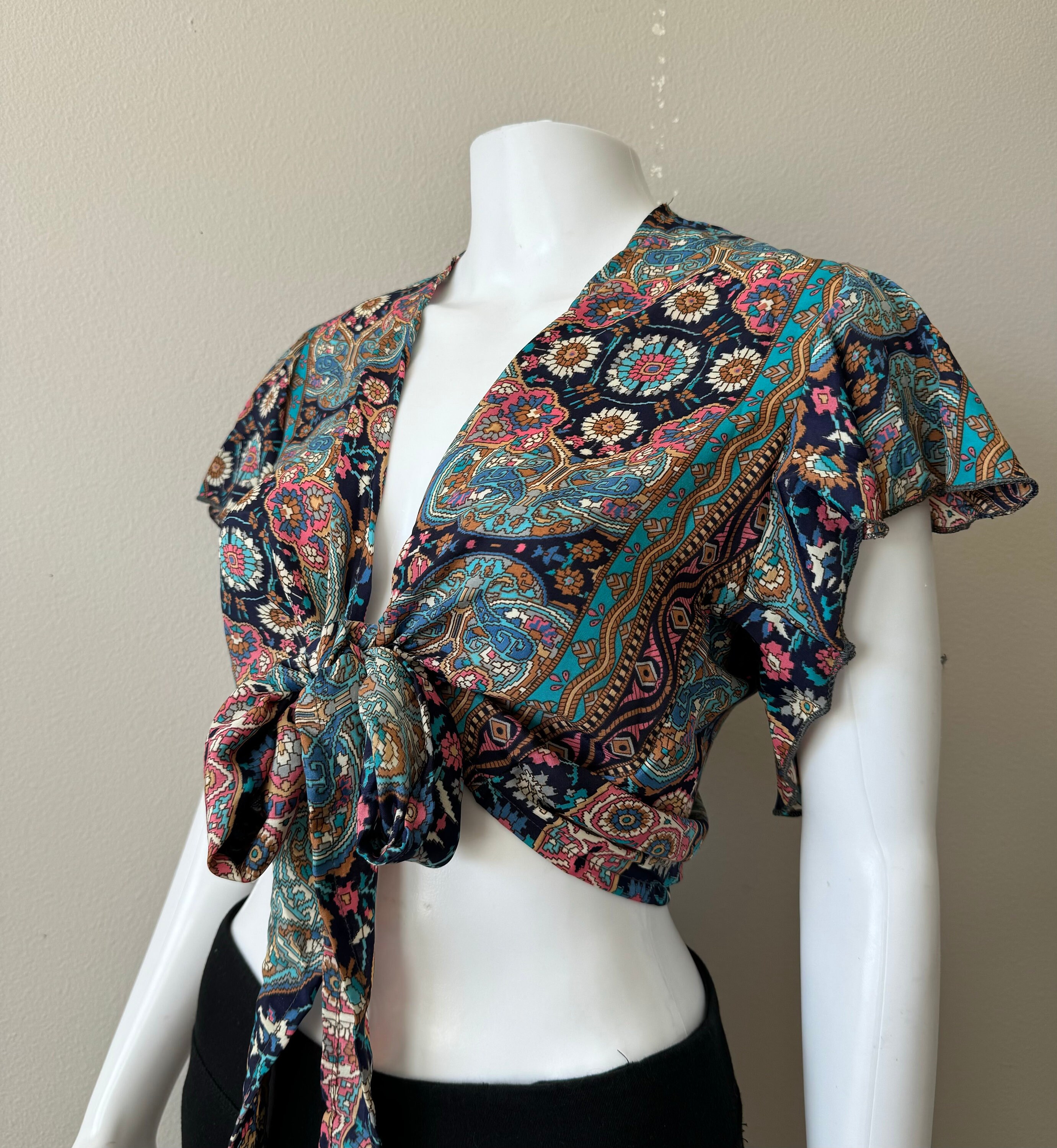 Vibrant Feminine Top for Young Women, Bright and Colorful