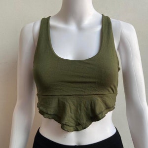 Simple Crop Top with Crisscross Tie Up Back,  Tapered V Top with Square Neck, Daily, Festival, and Rave Summer Wear