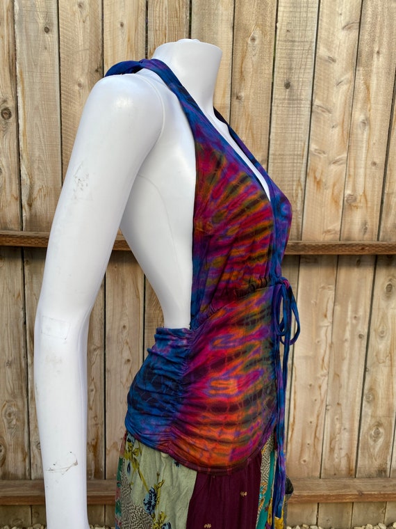 Splashed Tie Dye Strappy Halter Top