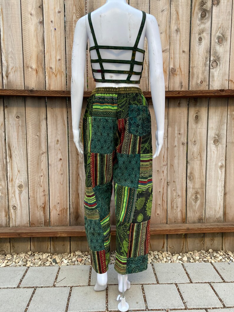 Unisex Patchwork Pants With Multi-textured Patches Thick - Etsy