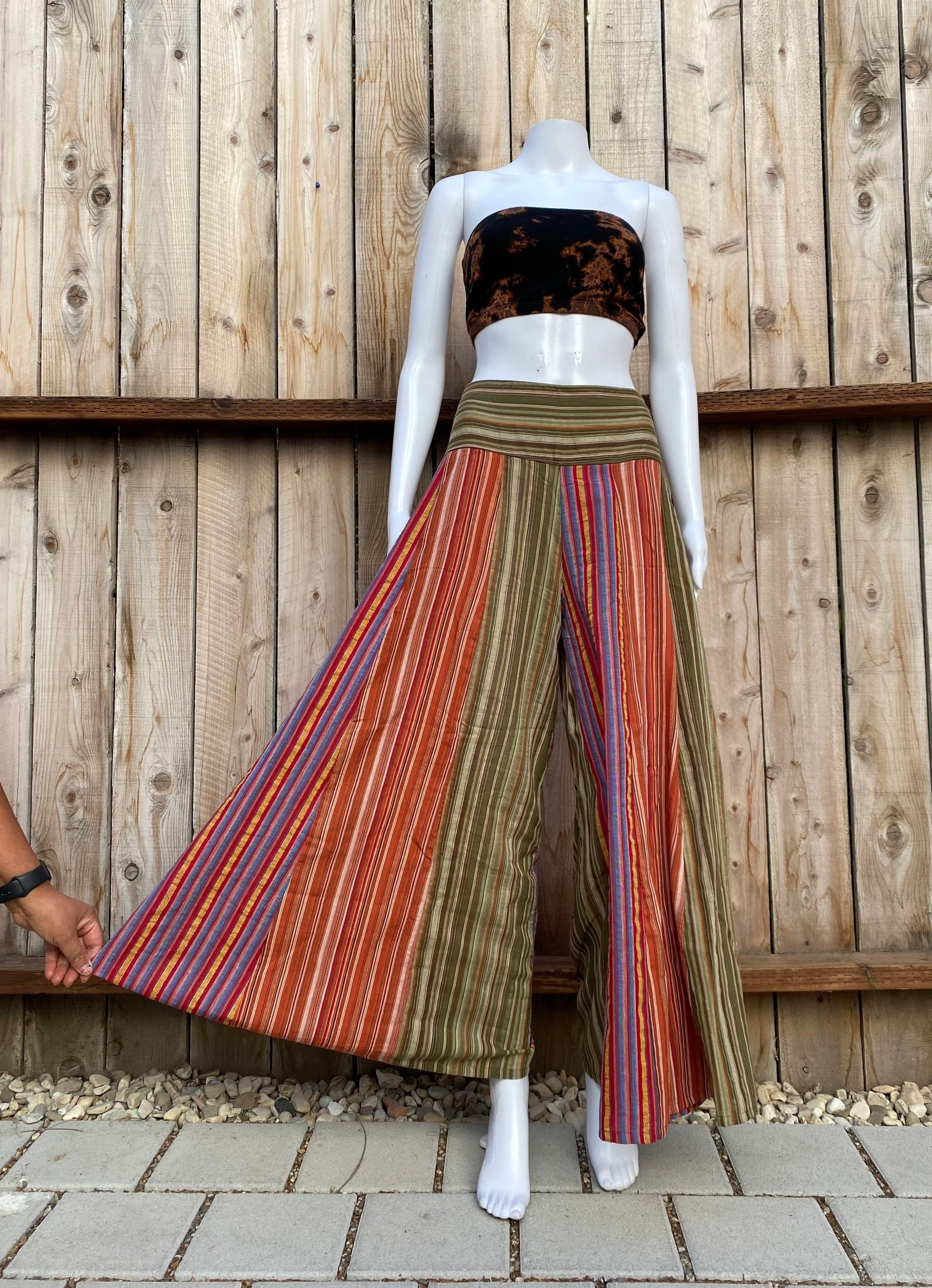 Colorful flowy pants sale