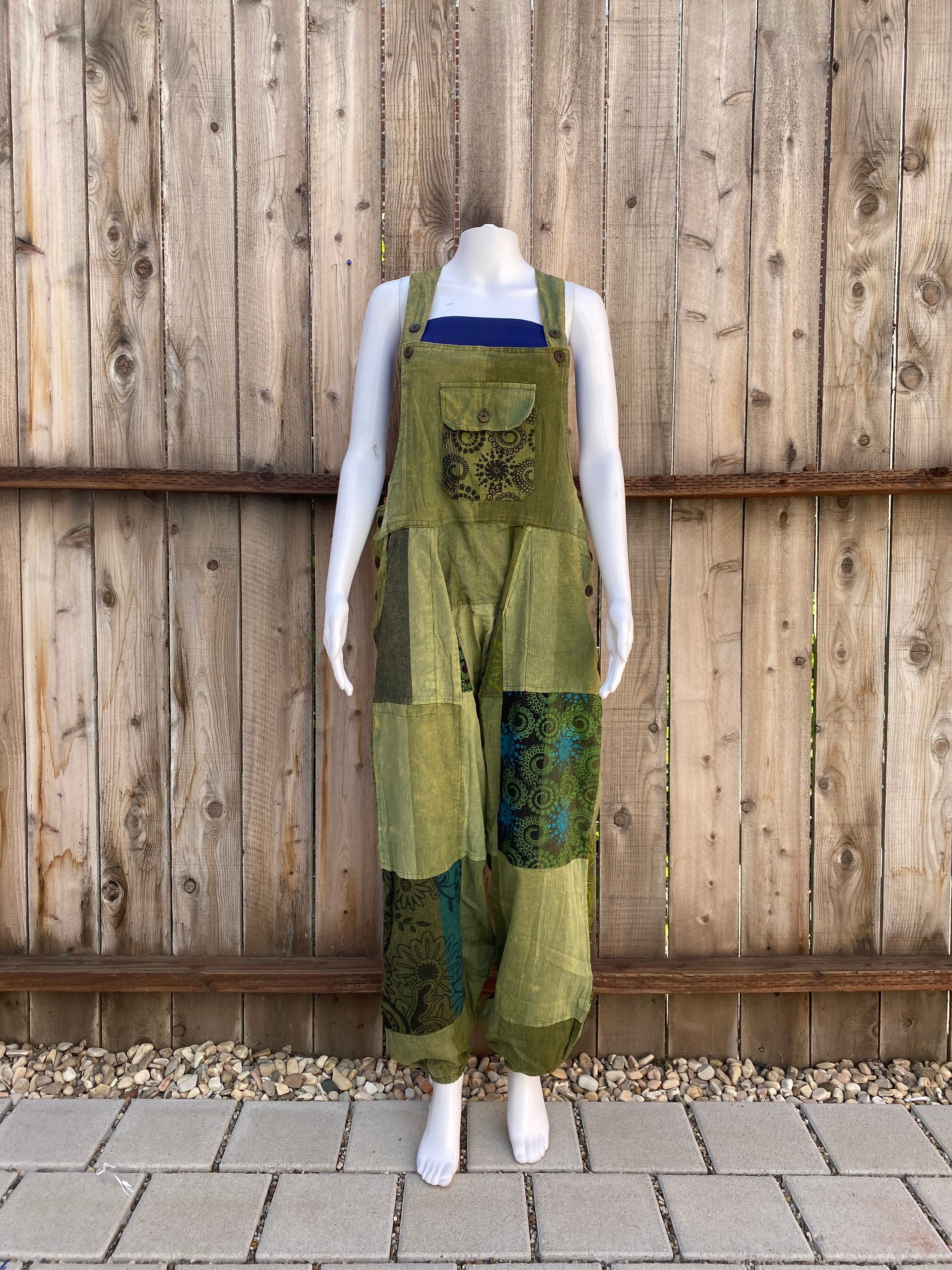 New Hippie Patchwork Overalls With Harem Design, 100% Cotton  display picture 1
