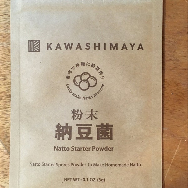 Levain de natto (spores) 3 g suffisants pour faire 30 kg de natto. Sans OGM, biologique.