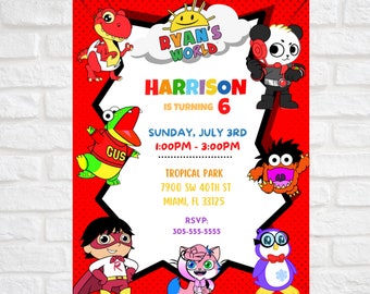 Ryans World Invitation Printable - Etsy Canada