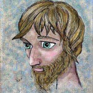 Bearded Guy, Digital, Printable Art.