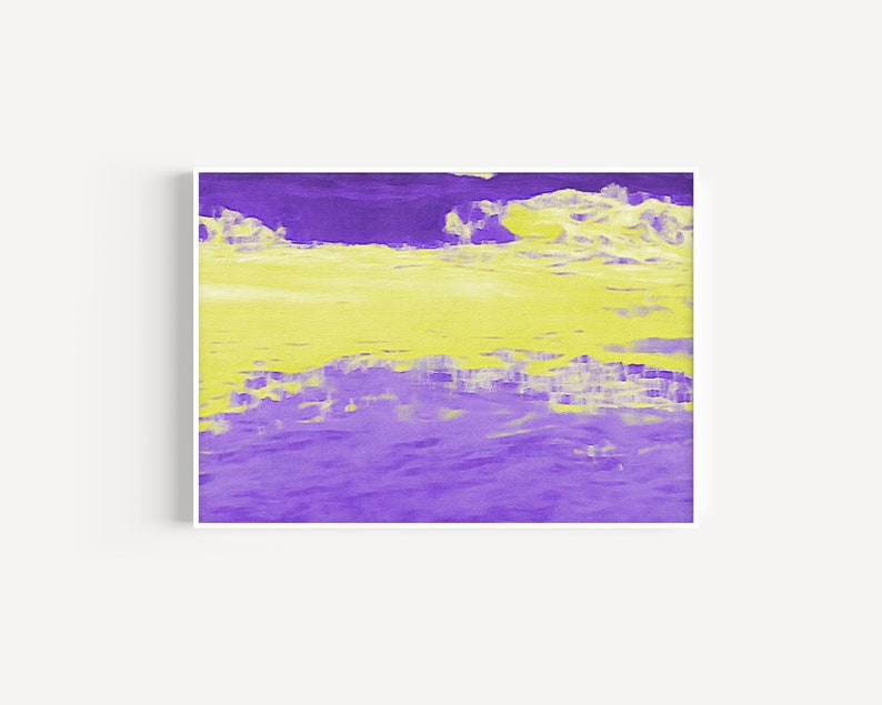 Yellow Wall Art / Purple Wall Art / Statement Wall Art / Etsy