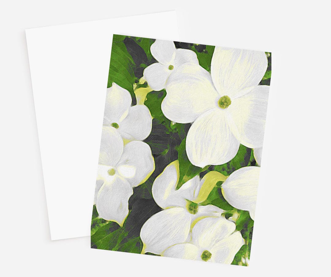 Dogwood Floral Note Cards, Blank Flower Cards With Envelopes, Spring ...