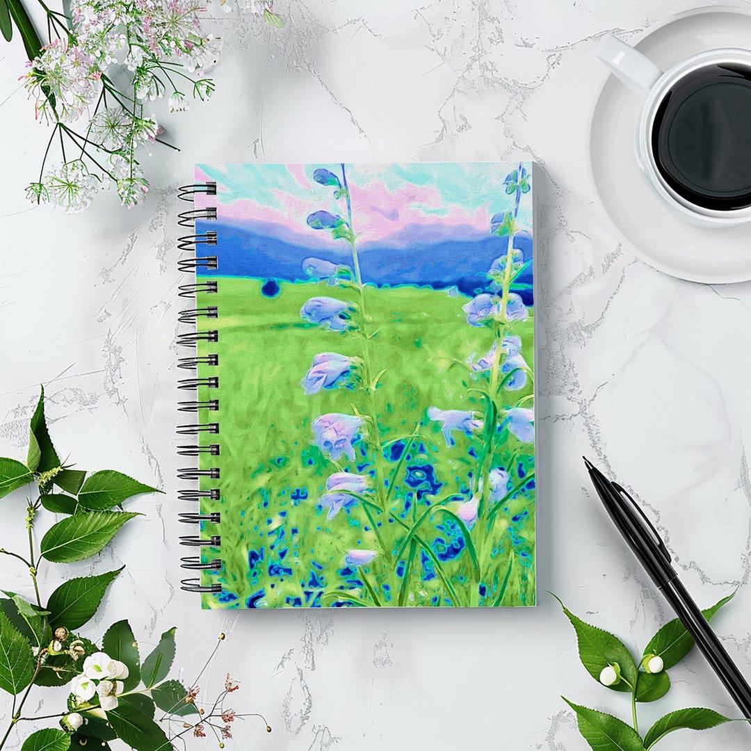 Botanical Notepad Wildflower Spiral Notebook, Floral Journal, Botanical Notepad - Etsy